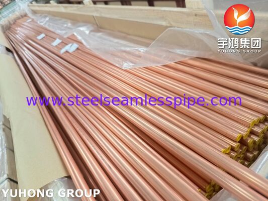 JIS H3300 C1220T Tubo sin costuras de cobre y acero desoxidado de fósforo