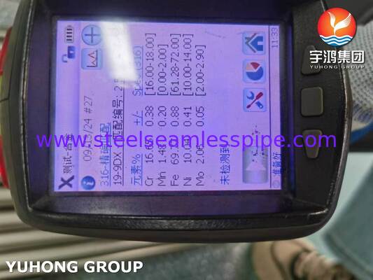 Acero inoxidable ASTM A249 TP316L / 1.4404 Tubo recalcificado brillante soldado para supercalentador