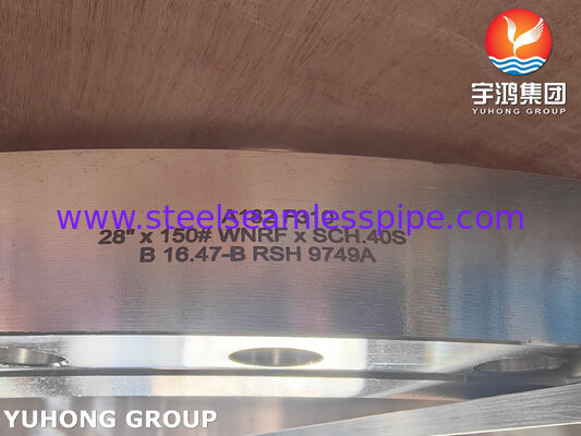 Brida de cuello soldado forjada de acero inoxidable ASTM A182 F310 para sistemas de tuberías de alta temperatura y alta presión