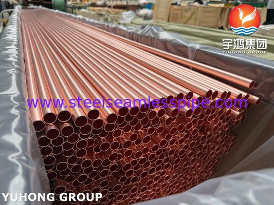 Tubo sin costura (Smls) ASTM B111 C12200, tubo sin costura de aleación de cobre de alta calidad