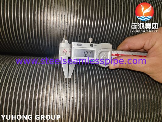 El tubo de aleta ASTM A376 TP347H CS, tubo de aleta compuesto resistente a altas temperaturas (base de CS + aleta TP347H)