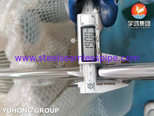 ASME SA249 Acero inoxidable 304 brillante recocido tubo soldado para destilador, 3 / 4 " 20BWG