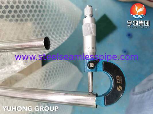 ASME SA249 Acero inoxidable 304 brillante recocido tubo soldado para destilador, 3 / 4 " 20BWG