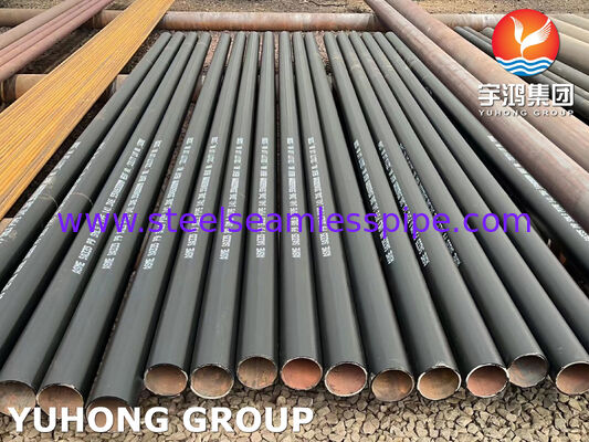 Tubo de acero aleado sin costura ASTM A335 P9 con recubrimiento negro para sobrecalentador y recalentador