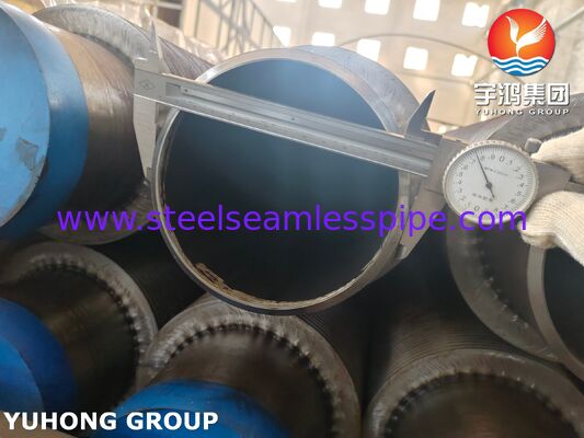 Tubos con aletas de soldadura en espiral con tubos de base A106, aletas CS para intercambiadores de calor