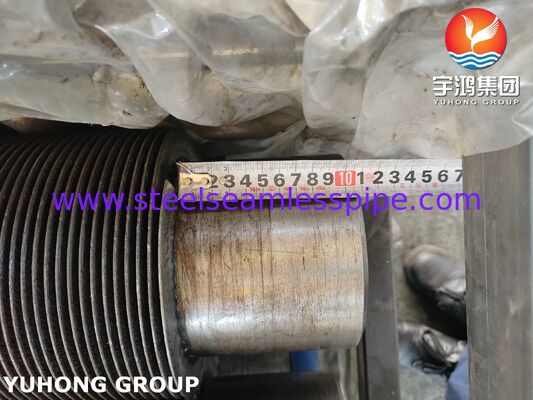 Tubos con aletas de soldadura en espiral con tubos de base A106, aletas CS para intercambiadores de calor