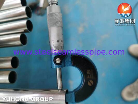 Tubo soldado de acero inoxidable ASTM A249 TP304 recocido brillante para cervecería