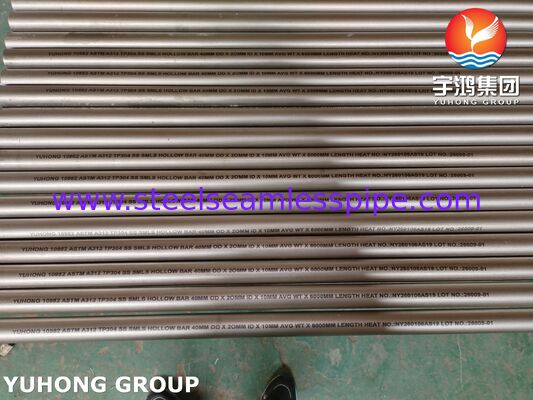 Barras huecas ASTM A312 TP304, de paredes gruesas, utilizadas para fabricar bridas y maquinaria