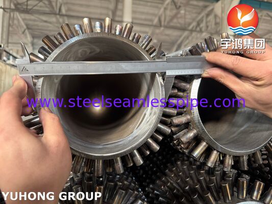 Tubo de aleta con tapones de acero al carbono ASTM A335 P22