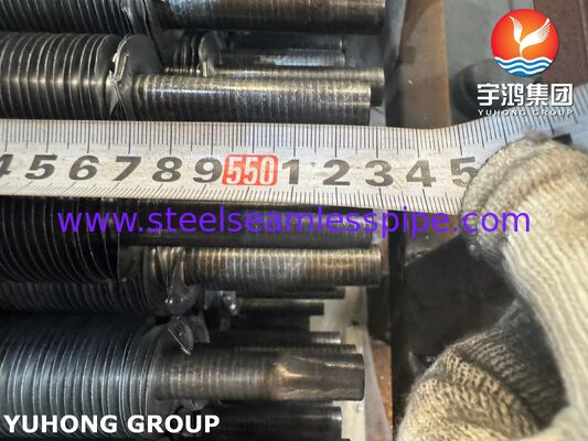 Tubo Aleteado Enroscado de Aluminio AL1060 con Pie en L sobre Tubo Base ASTM A179