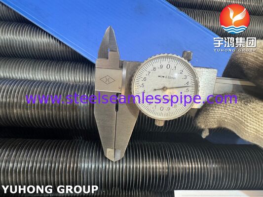 Tubo Aleteado Enroscado de Aluminio AL1060 con Pie en L sobre Tubo Base ASTM A179