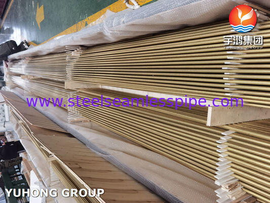 ASME SB111 C68700 Tubo sin costura de aluminio arsénico de latón U Bend con ataque de impingimiento