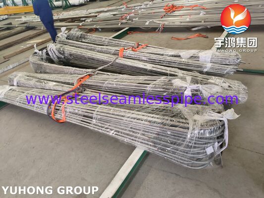 Tubo de intercambiador de calor sin costura de acero inoxidable ASME SA213 TP321 Tubo de curvatura en U brillante recocido