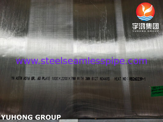 Contenedor de presión de revestimiento de placa explosiva revestida con acero ASTM B127 Monel 400 + ASTM A516 Gr.60