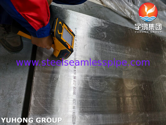 Contenedor de presión de revestimiento de placa explosiva revestida con acero ASTM B127 Monel 400 + ASTM A516 Gr.60