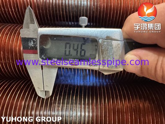Tubos con aletas integrados ASTM A106 Gr.B con aletas de cobre CU-T2 para enfriadores de aire