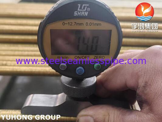 ASME SB111 C68700 Tubos de aleta baja para intercambiadores de calor con conchas y tubos