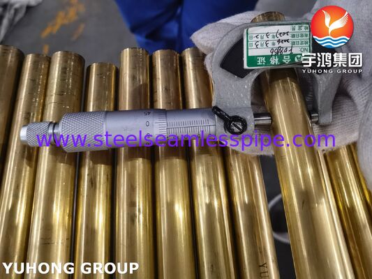 Tubo sin costura de aleación de cobre ASTM B111 C44300 C70600 C71500 C68700 C71640 Aplicación del condensador del radiador del enfriador de aire