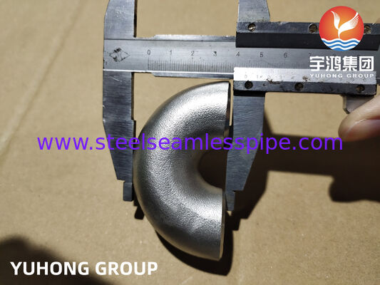 ASTM B366 HASTELLOY C22 UNS N06022 Aliado de baja C-Ni-Mo-Cr de forja de 180° SR Curva de retorno del codo
