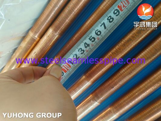 ASTM B111 C12200 Tubo sin costura de cobre desoxidado con fósforo para condensador de intercambiadores de calor