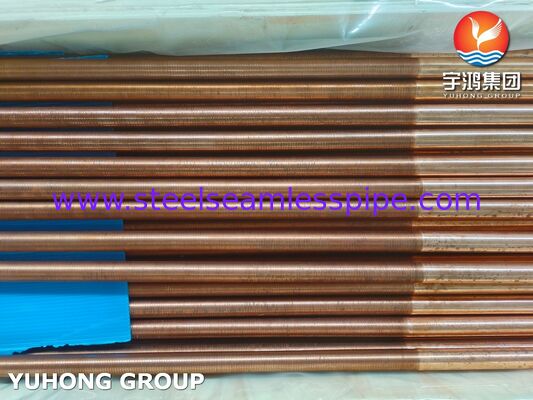 ASTM B111 C12200 Tubo sin costura de cobre desoxidado con fósforo para condensador de intercambiadores de calor