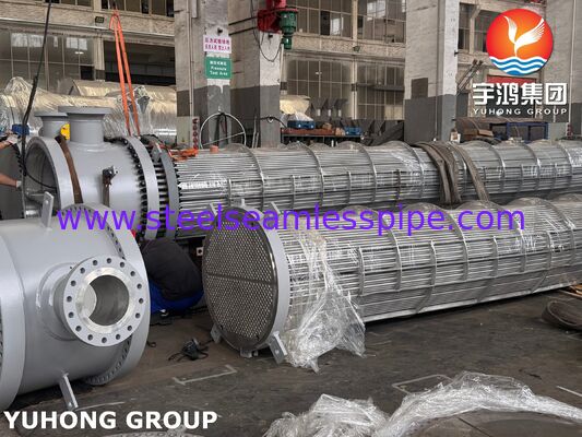 ASME SB516 Intercambiador de calor de cáscara y tubo Monel400 Condensador de acabado revestido para torre atmosférica