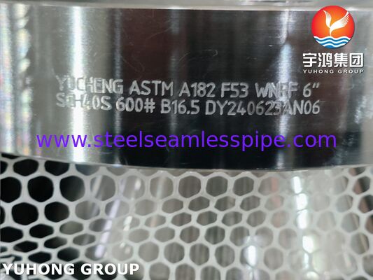 Brida súper dúplex 2507 ASTM A182 UNS S32750 / F53 Brida de cuello de soldadura súper dúplex