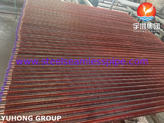 Tubos con aletas extruidos ASTM B111 C70600 para intercambiadores de calor marinos