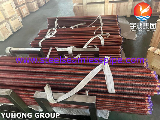 Tubos con aletas extruidos ASTM B111 C70600 para intercambiadores de calor marinos