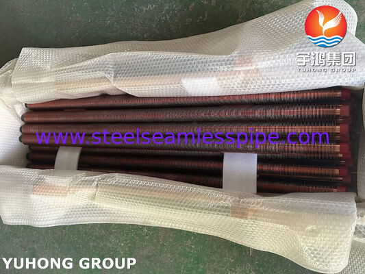 Tubos con aletas extruidos ASTM B111 C70600 para intercambiadores de calor marinos