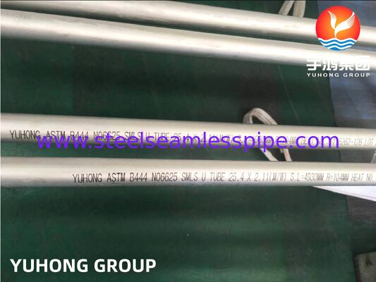 ASTM B444 Inconel 625 Tubo sin costura de U Bend para intercambiadores de calor de concha y tubo