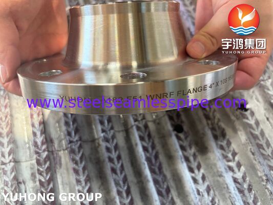 ASTM A182 F51 Duplex Stainless Steel Weld Neck RF Flange for Pressure Piping