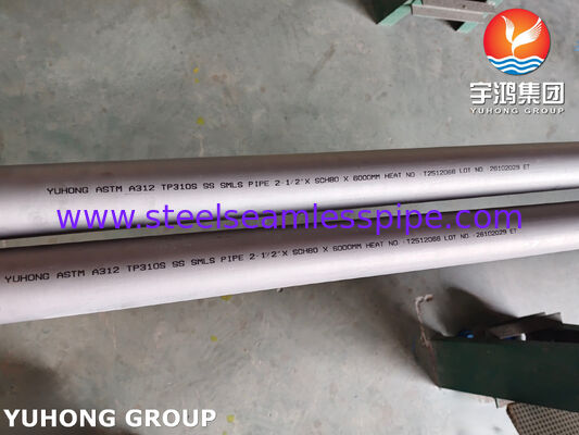 ASTM A312 TP310S / 1.4845 / UNS S31008 Stainless Steel Seamless Pipe , Pickled and Annealed