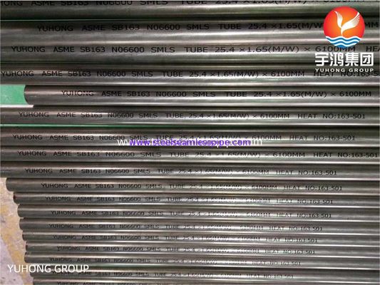 Tubos de aleación de Nicke Inconel 600 Tubos sin costura para intercambiadores de calor SB163 UNS N06600