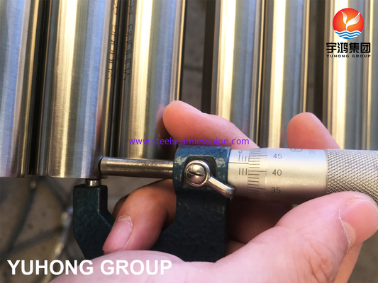 S31603 Tubo sin soldadura de acero inoxidable A269 TP316L SUPERFACIENTE anillada brillante