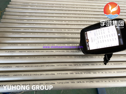 TUBO SIN SOLDADURA DE ACERO INOXIDABLE DE ASTM A312 ASME SA312 TP310S S31008