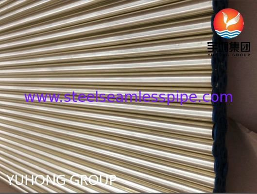 ASTM B111 C44300 O61 Tubo de cobre sin costura Latón Tubo redondo de cobre para aplicaciones de intercambiadores de calor