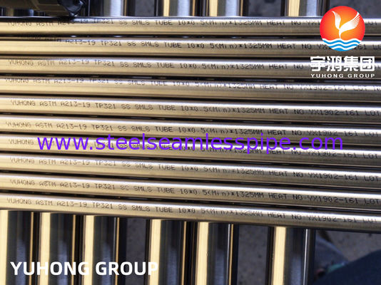 A213 TP321 Tubo recocido brillante sin costura para servicio a temperatura elevada