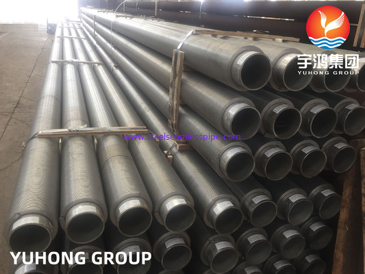 HFW tubo de aleta dentada, ASTM A210 / ASME SA210 GR.A1 tubo de aleta de acero al carbono