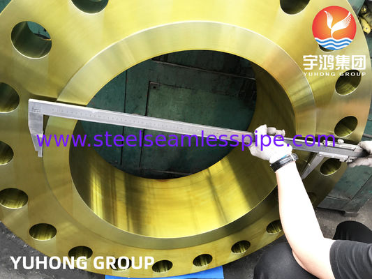 A694 F52 Brida de cuello soldado con protección contra el óxido, forjas de acero al carbono y aleado B16.47, resistente al sulfuro de hidrógeno