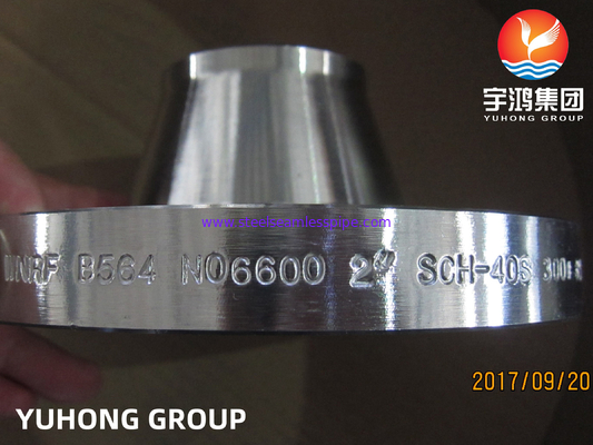 ASTM B564 Inconel 600 / UNS N06600 Flange de cuello de soldadura forjado de aleación de níquel de acero