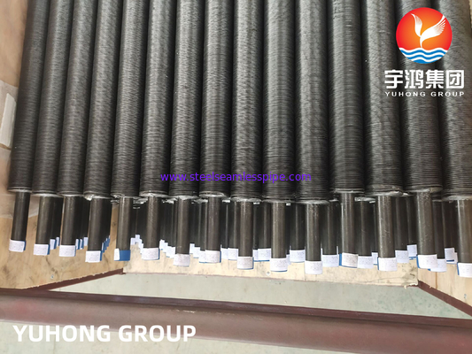 Tubo de aleta incorporado, tubo de acero al carbono ASTM A179 con aleta de aluminio 1060 para intercambiadores de calor