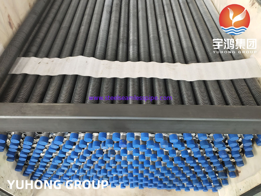 Tubo de aleta incorporado, tubo de acero al carbono ASTM A179 con aleta de aluminio 1060 para intercambiadores de calor