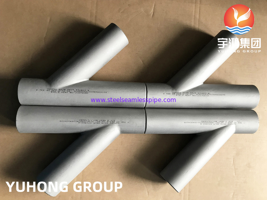 Acero dúplex ASTM A815 S31803, en forma de Y, con ajuste de tubo B16.9