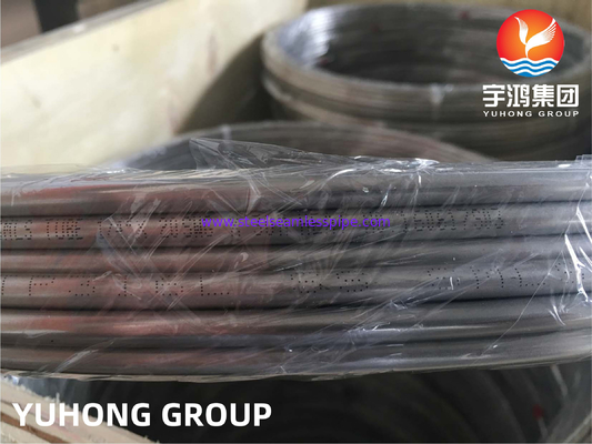 Topo de bobina de acero inoxidable sin costura ASTM A269 TP316L, 1.4404, tubo recocido claro