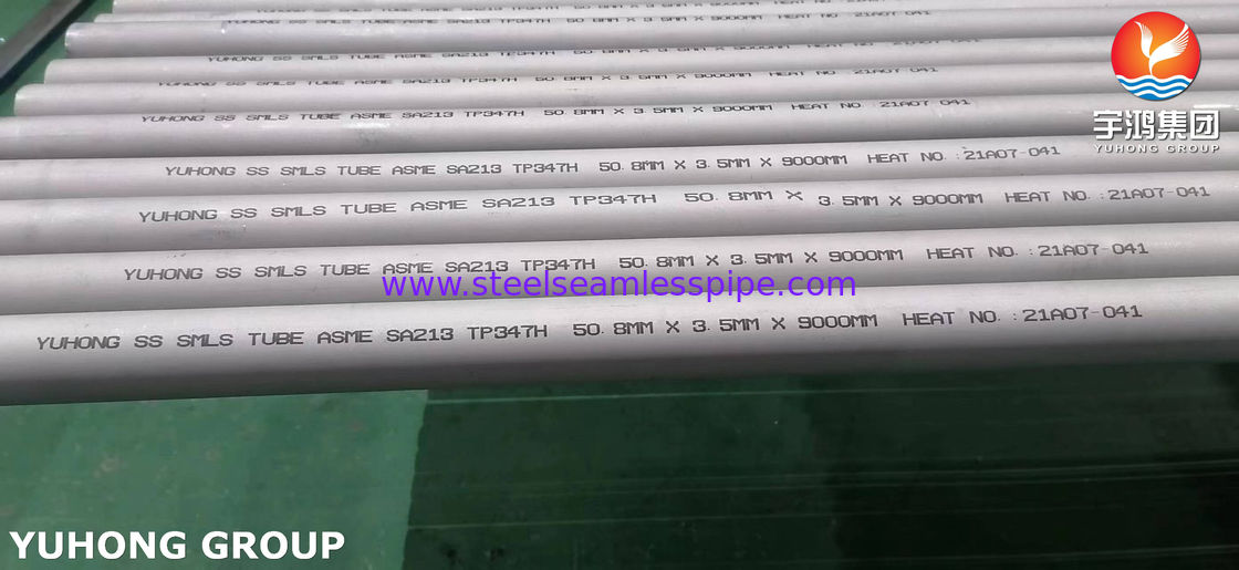 Tubo sin costura de acero inoxidable ASTM A213 TP347H para aplicaciones de alta temperatura con resistencia a la corrosión