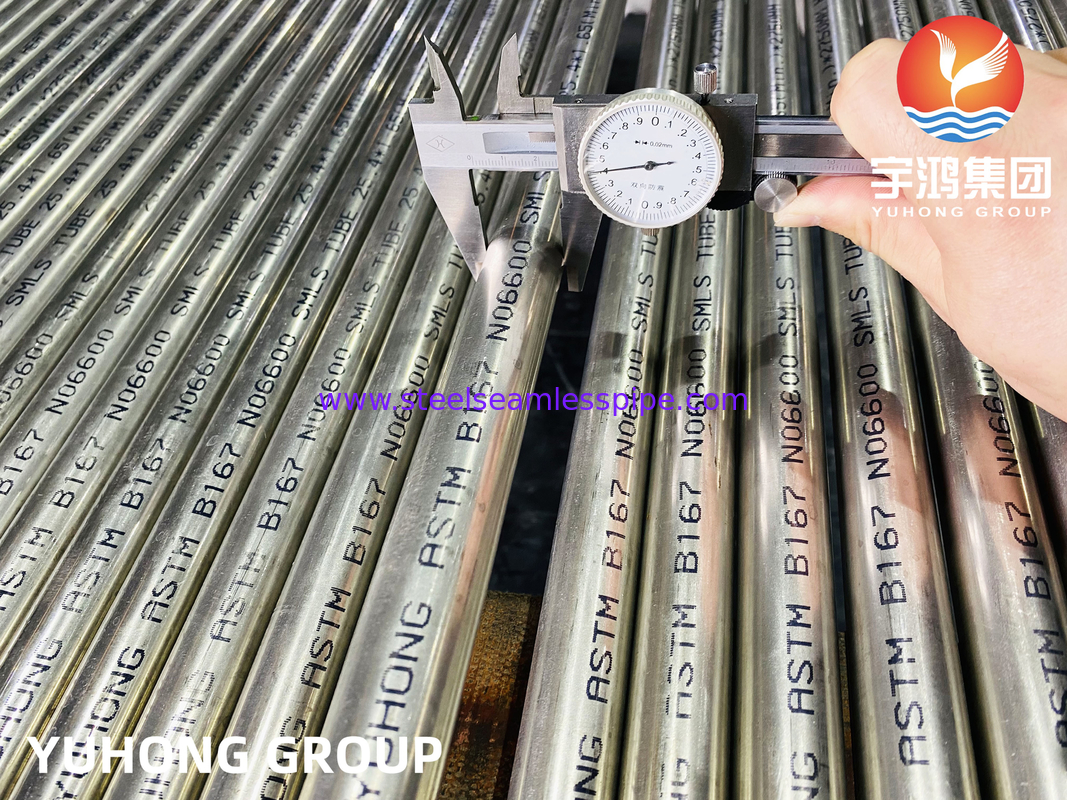 Reactor nuclear Tubo usado ASTM B167 Inconel 600 / UNS N06600 Tipo sin costura