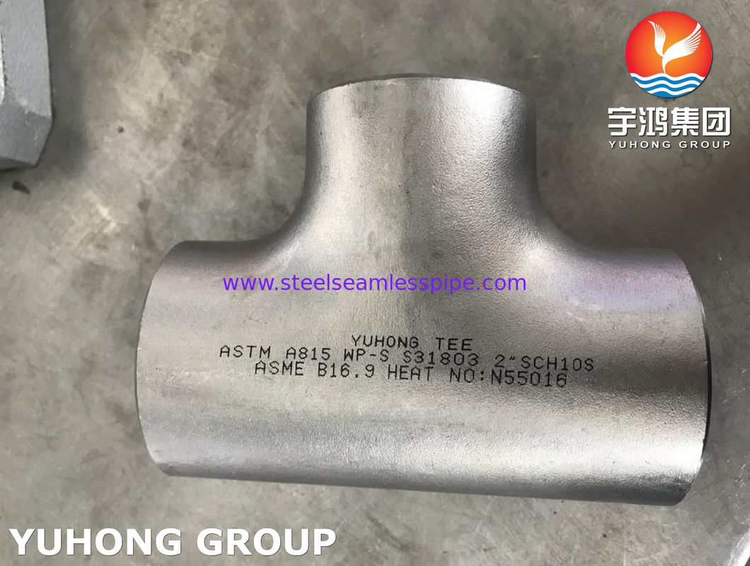 Tubería de acero a dos caras que cabe el gas de aceite igual del cambiador de calor de la camiseta ASTM A815 S31803 B16.9