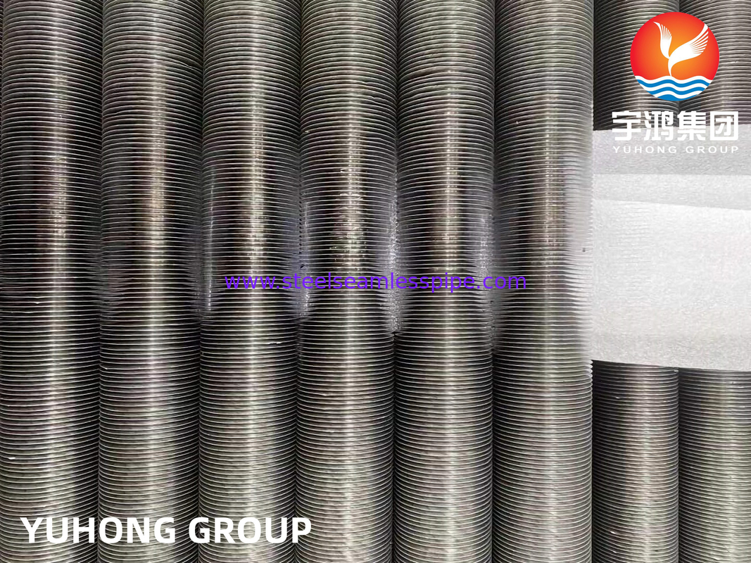 ASME SB163 UNS N04400 Tubo de aleta de tipo G de aleación de níquel incrustado con aletas de aluminio