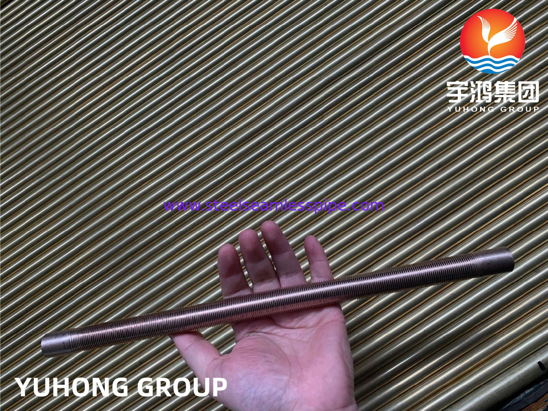 Aleación de níquel de cobre 90/10 C70600 tubo de aleta extruido de aluminio para refrigeración por líquido del calentador del enfriador de aire del intercambiador de calor